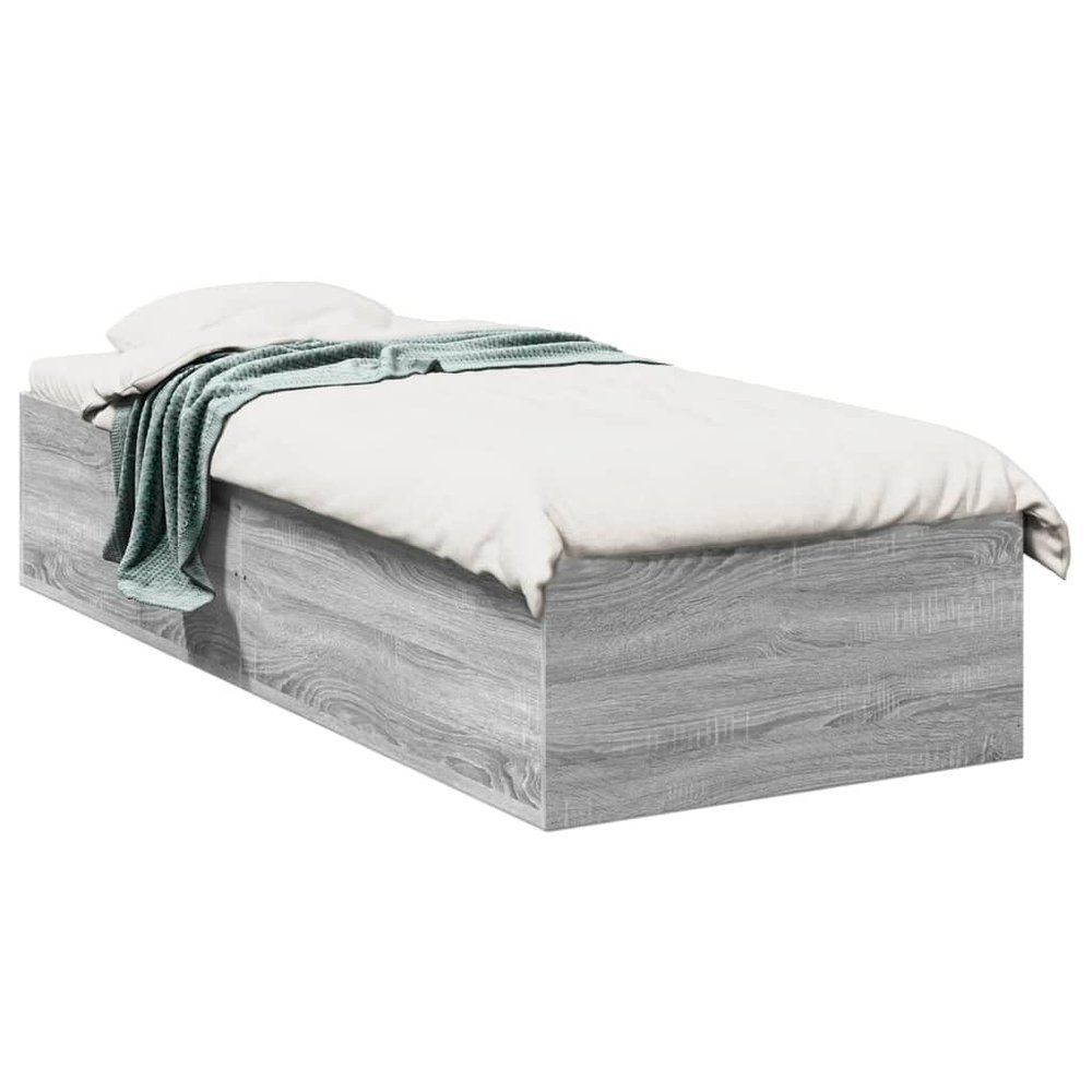 LAPOOH Bed Frame Gray Sonoma 90 x 190 cm Engineered Wood