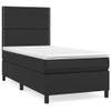 THOYTOUI Box Spring Bed with Mattress, Black Faux Leather, 90 x 190 cm view 2