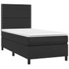 THOYTOUI Box Spring Bed with Mattress, Black Faux Leather, 90 x 190 cm view 3