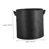KONTONTY 8-Pack 3-Gallon Black Potato Grow Bags with Handles view 4