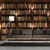 Bookshelf Bookcase 3D Wallpaper Wall Decoration Photo Wallpaper for Sofa Living Room Bedroom, 430 x 300 cm view 2