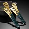 EQQHJL Silicon Metal Manganese Cooking and Grill Tongs view 3