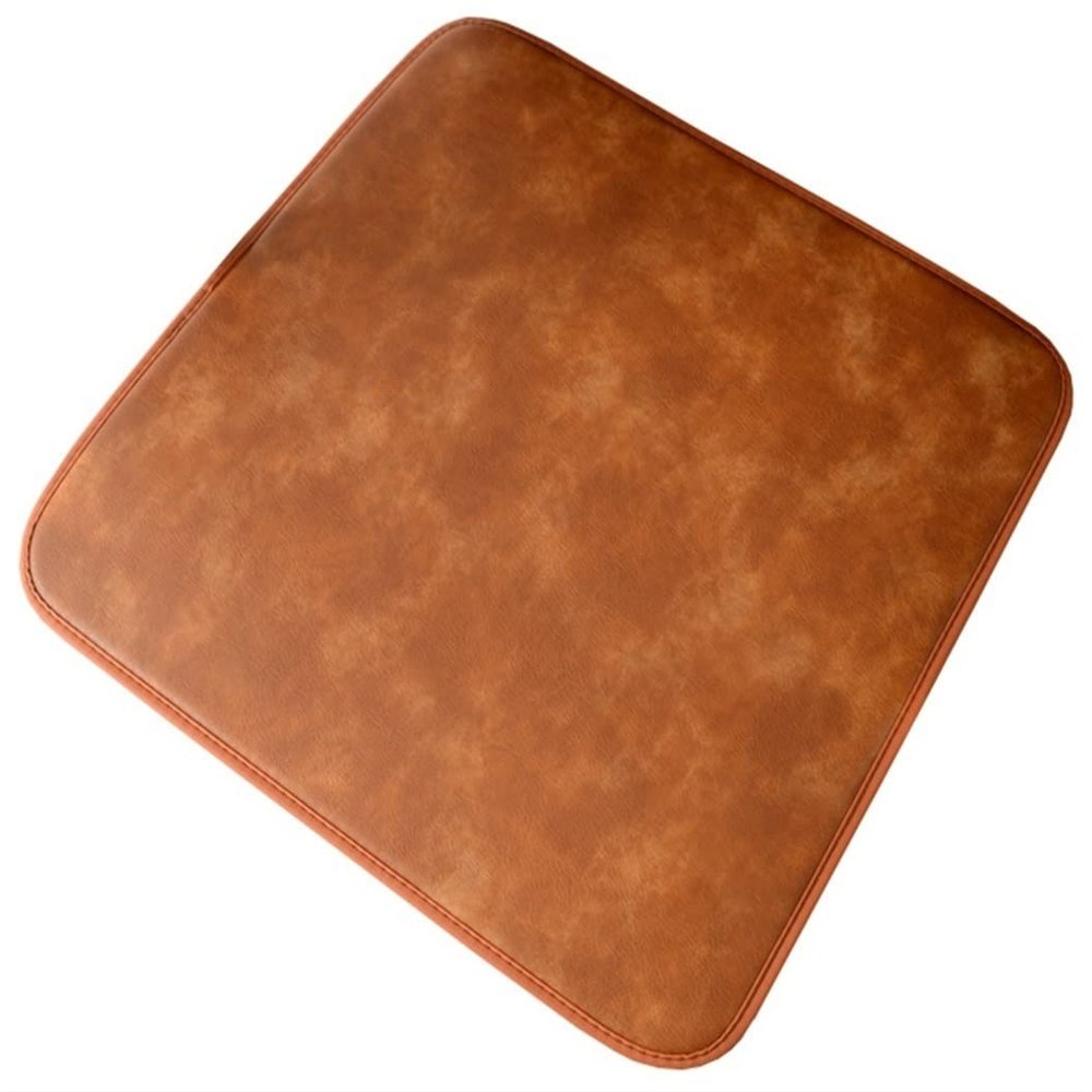 QYANPEN Square Non-Slip Leather Chair Cushion, Waterproof, 45 x 45 cm, 1-Pack, Style F