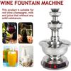 DPLXQPP 3-Tier Wine Fountain Machine, 0–100°C Temperature-Controlled, Stainless Steel, 220V view 2