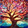 Stained-Glass Tree Paint by Numbers Kit, 40 x 60 cm view 1