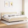KTHLBRH Box Spring Bed with Mattress, Cream, 200 x 200 cm view 1
