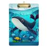 Blue Small Fish Clipboards, Flat A4/Letter-Size Clipboards, 31.8 x 22.9 cm, Silver Clip view 2