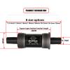 QAINKUN 68 mm Bike Bottom Bracket, Power Spline Square Cartridge Taper, 124.5 mm view 4