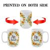 Life Is Sweet Coffee Mug, White Floral Wreath, Ceramic, 425 ml view 4