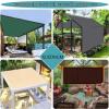Rectangular Shade Sail 2.7 x 5 m, UV-Resistant, Windproof, Dark Green view 2