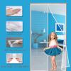 Magnetic Fly Screen Door 350 x 310 cm, Self-Closing, Full-Frame Hook-and-Loop, No Drilling, White view 3