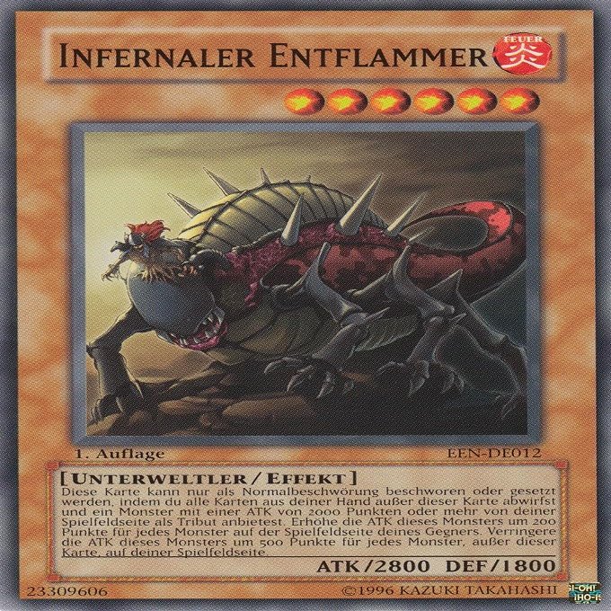 EEN-DE012 - Infernaler Entflammer - Common - German - Elemental Energy - with LMS Trading Field Center Card