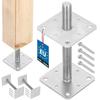 KOTARBAU Adjustable Post Base, 110 x 110 mm, M24 x 250 mm Thread view 1