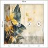 Muralo Non-Woven 3D Photo Wallpaper, Watercolor Tropical Leaves - 400 x 280 cm view 3