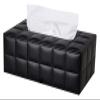 Aqxyedc PU Leather Tissue Box Cover for Home, Office or Car, Brown view 2