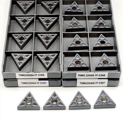 10-Piece TNMG220404/TNMG220408-TF IC907/IC908 CNC External Carbide Turning Inserts