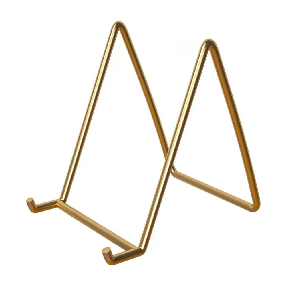 Plate Display Stands, 2-Piece Black Iron Easel Stands for Plates, Pictures and Photos