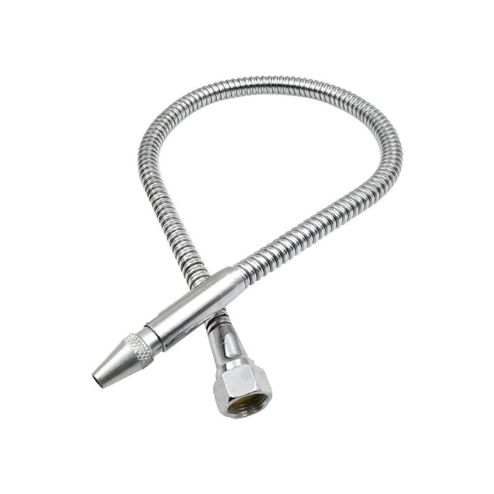 Flexible Metal Coolant Hose with Round-Head Nozzle, Adjustable Switch, 1/4 in x 400 mm, Female Thread
