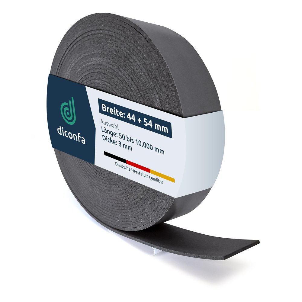 diconfa Gray Foam Seal for VELUX Roof Window Ventilation Flap, Self-Adhesive, 44 mm x 4,500 mm
