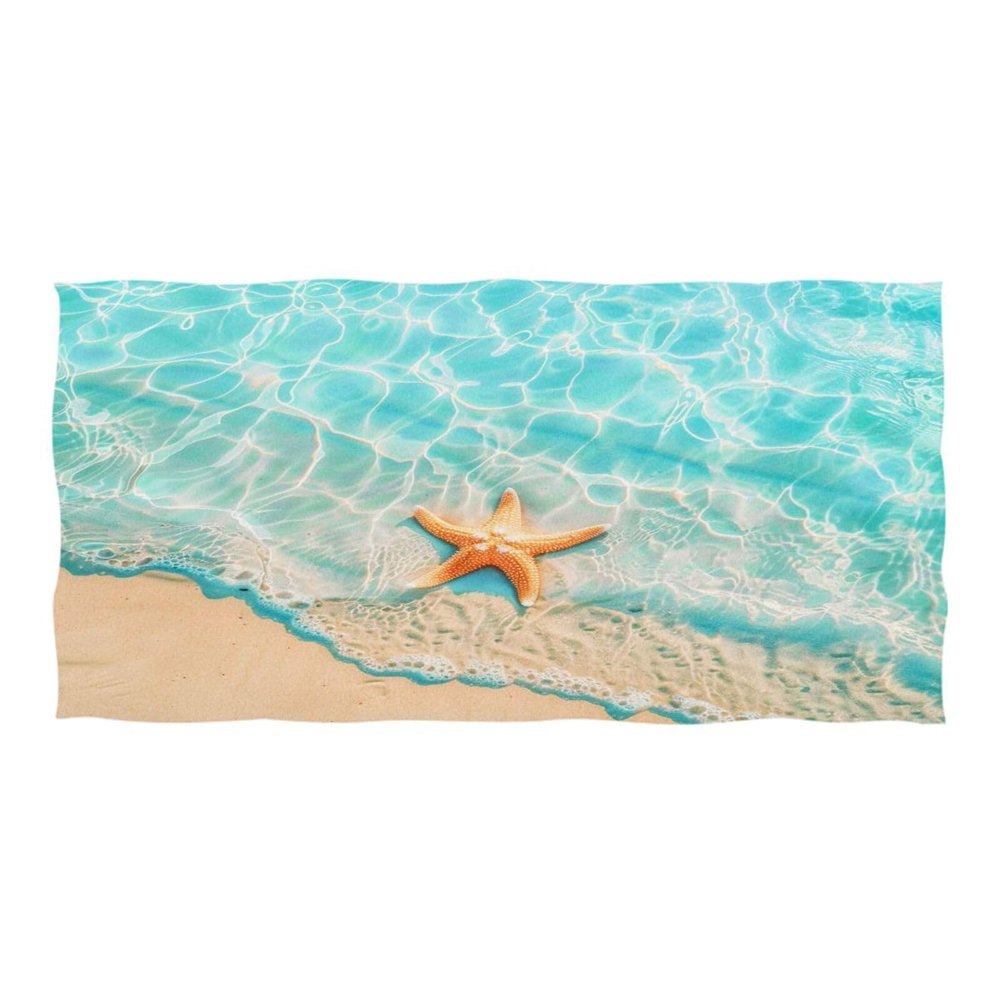 Mnsruu Starfish Beach Towel for Women and Men, Extra Large