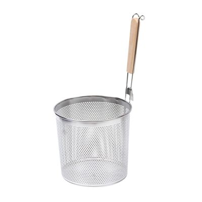 Gralara Stainless Steel Pasta Strainer, Mesh Pasta Basket, 19 cm