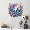 CXINLky DIY 5D Diamond Painting Butterfly Door Wreath Hanger with Chain, Flower-02 view 3