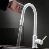 Pull-Out Smart Touch Kitchen Faucet, Induction, Hot and Cold Water, Porcelain White view 2