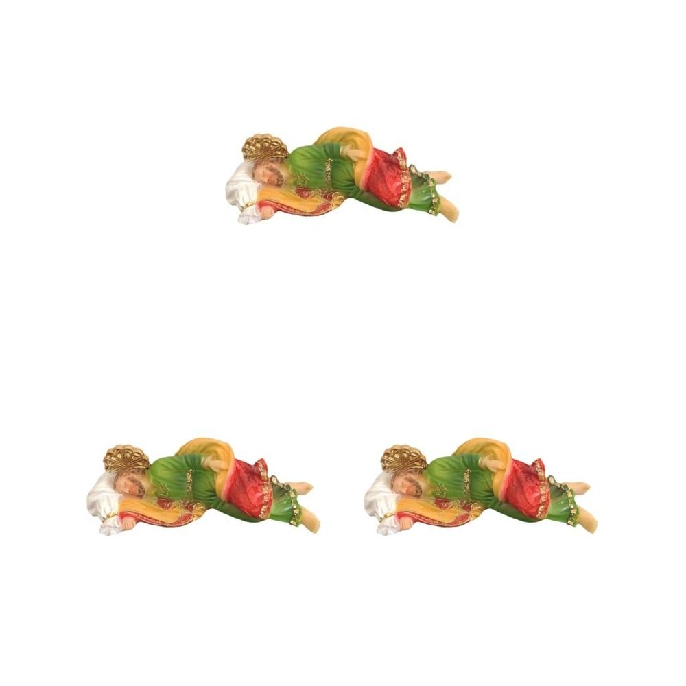 NeaxgeandX Set of 3 Religious Sculptures, Sleeping Joseph Statue, 11 cm, Style 6