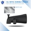 Matte Black Metal Tub Spout with Diverter, Fits 1/2-Inch or 3/4-Inch IPS view 3