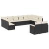 Homgoday Black PE Rattan Garden Sofa Set, Model 3226441 view 2