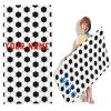 KIDSLOVE Personalized Football Beach Towel with Name, Microfiber Towel for Boys, 90 x 180 cm view 1