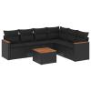 Homgoday Outdoor Sofa Set, Corner Sofa, Black PE Rattan, 62 x 62 x 69 cm - UV-Resistant and Waterproof, Model 3226006 view 2