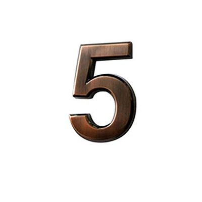 ZiYouao Bronze House Number Digit 09, Metal Number Sticker, Building Door, Address, Floor, Hotel Number, House Number Sign (5)