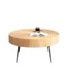VALCLA Round Wooden Side Table, Small Coffee Table for Living Room, Bedroom, Sofa or Balcony (B) view 1