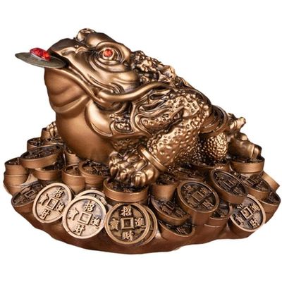 Dianzan Lucky Frog Statue – Feng Shui Money Frog Ornament