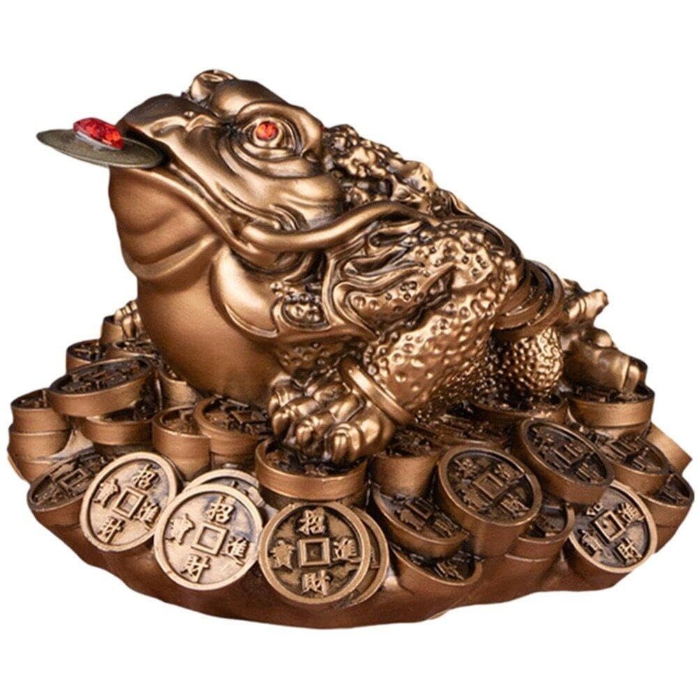 Dianzan Lucky Frog Statue – Feng Shui Money Frog Ornament