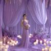 4.6 x 3 m Lavender Backdrop Curtains for Weddings, Wrinkle-Free Polyester Photography Backdrop view 4