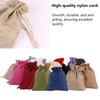 10-Pack Linen-Look Drawstring Gift Bags, Burgundy, 9 x 12 cm view 4
