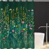 HNBFKD Green Grass and Wildflowers Shower Curtain, Waterproof, 140 x 265 cm view 4