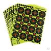 2 x 160 Self-Adhesive Paper Targets, 5 cm, Reactive Splatter Targets for Archery and Hunting Practice, High-Visibility Fluorescent Yellow, with Cover Patches view 1