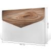 Wood-Grain Print Document Organizer, Portable File Folder with Snap Closure view 2