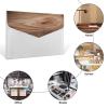 Wood-Grain Print Document Organizer, Portable File Folder with Snap Closure view 3
