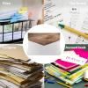 Wood-Grain Print Document Organizer, Portable File Folder with Snap Closure view 4