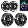 LED Scooter Wheels, 2 Pairs, 80 mm/120 mm, ABEC-7 Bearings, Black view 1