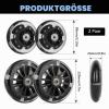 LED Scooter Wheels, 2 Pairs, 80 mm/120 mm, ABEC-7 Bearings, Black view 2