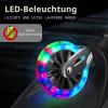 LED Scooter Wheels, 2 Pairs, 80 mm/120 mm, ABEC-7 Bearings, Black view 3