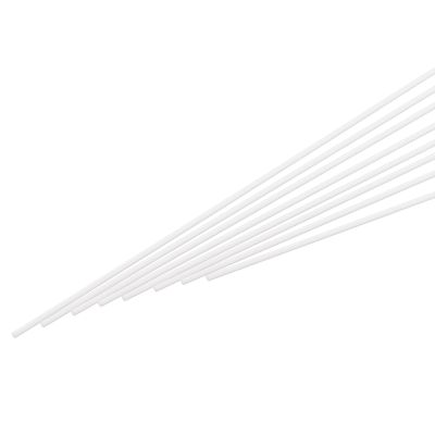sourcing map 30 ABS Plastic Rods, 1–6 mm Diameter, 250 mm Long, White