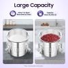 Garbenat 6L Stainless Steel Food Storage Bucket with Lid, 3 Clips view 4