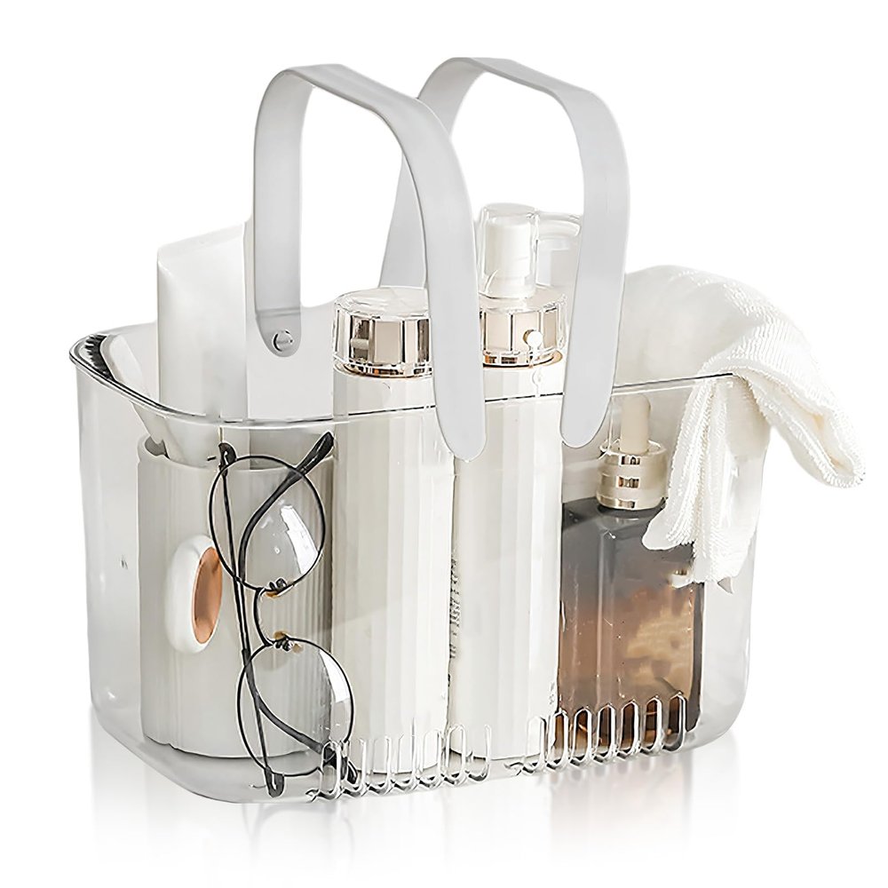 Cyrank Portable Shower Caddy Basket with Handles