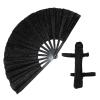 LUOFENG Glitter Folding Hand Fan with Storage Bag and Strap view 1